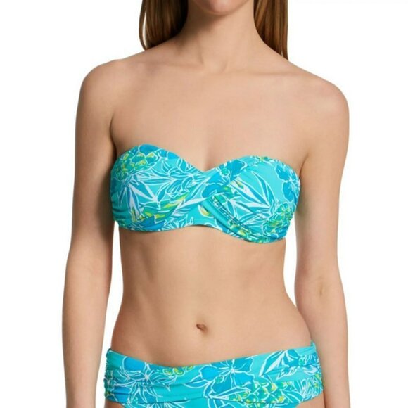 💕BLEU ROD BEATTIE💕 Escape To The Beach Twist Bandeau Bikini Top ~ Lagoon 6 - Picture 6 of 12